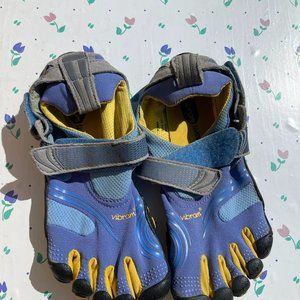 Vibram Women's Blue Five Finger Barefoot Running Athletic Shoes W3664 Size 37